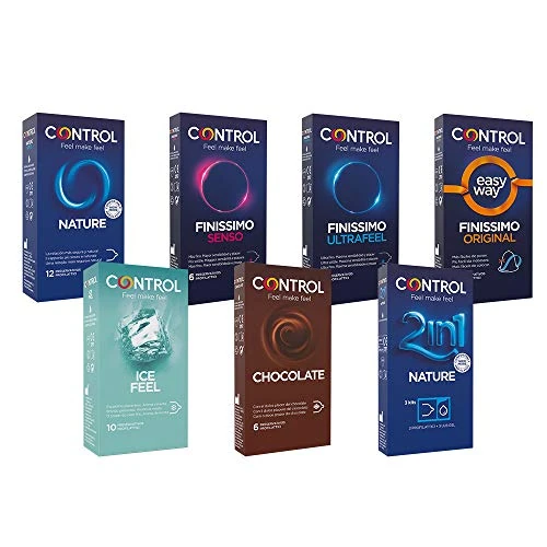 Control Control Kit Mix Condoms Set 49 Pcs Composed of Nature Condoms - Fine Sense (0.06 Mm), Fine Ultrafeel (0.04 Mm), 2 In1 Nature + Lub - 900 ml