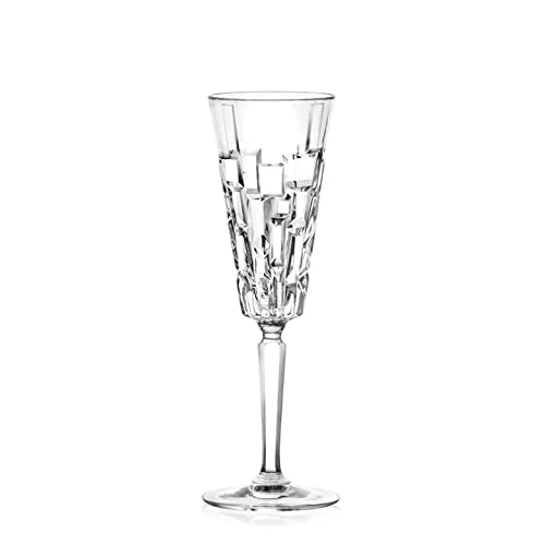 Offerta a tempo: RCR Cristalleria Italiana S.p.a. Linea Etna | Flute da Acqua e Champagne in Vetro Bicchieri Moderni Set 6 Biccheri di Cristallo da 19 cl - 22% da 30.79 € a 24.00 €
