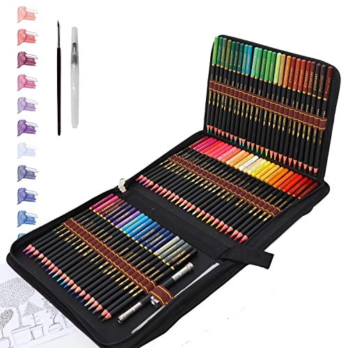 Zeybe Aquarelpotlodenset, 72 professionele kleurpotloden voor volwassenen en kinderen, kunst tekenen kleurpotloden, perfect voor het kleuren en maken van schilderijen