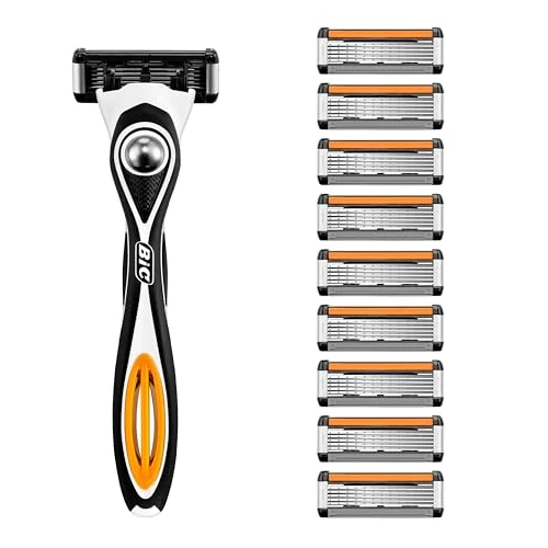 Begrenztes Angebot: BIC Hybrid 5 Flex Rasierer Herren, Nassrasierer mit 10 Wechselklingen mit je 5 Klingen, mit Aloe Vera & Vitamin E, mit Präzisionstrimmer von 19.84 EUR auf 12.30 EUR (Rabatt 38%)