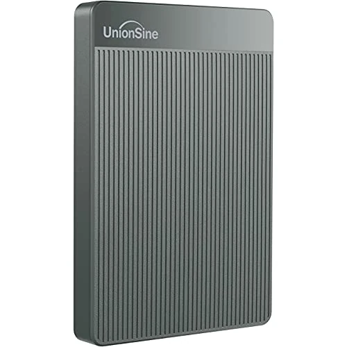 UnionSine Disque Dur Externe Portable 250Go Ultra-Mince 2.5" USB 3.0, SATA, Stockage HDD pour PC, Mac, Ordinateur de Bureau, Ordinateur Portable, Wii U, Xbox, PS4 (Gris) HD-006