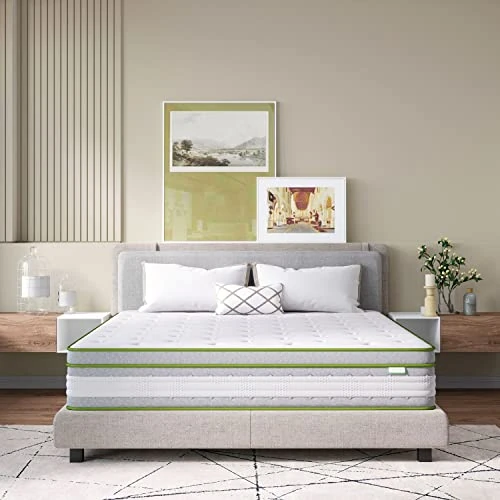 Limited offer: Novilla Gel Memory Foam Pocket Sprung Mattress, 10.6 Inch King Size Mattress Medium Firm, 5FT Hybrid Mattress with Skin-friendly Oeko-tex Fabric and Breathable CertiPUR-US Foam 150x200x27cm from 254.16 EUR to 254.16 EUR (save 0%)