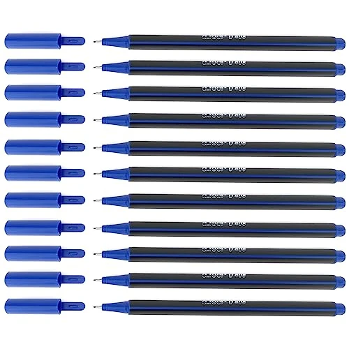 Limited offer: D.RECT D408 Fineliner | Felt Tip Pen for Daily Use | Fine Line Pen | Super Fine Line Width Approx. 0.4 mm, Pack of 12 - Blue from 5.69 USD to 5.69 USD (save 0%)