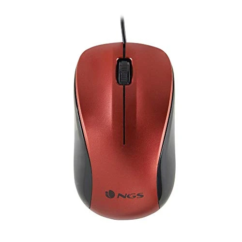 Oferta ograniczona: NGS CREW RED - mysz optyczna 1200 dpi z przewodem USB, mysz do komputera lub laptopa z 2 botkami, oburęczny, czerwona z 43.44 EUR na 43.44 EUR (znizka 0%)