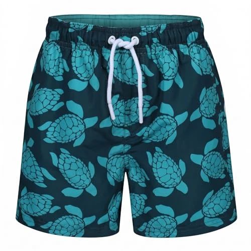 Offre limitée : RIPT Performance Essentials Boy's Quick Dry Uv 50 Sun Protection Garçon Short de bain, Tortues Bleu Marine/Turquoise, 7-8 ans de 9.95 € à 9.95 € (0.00% de remise)