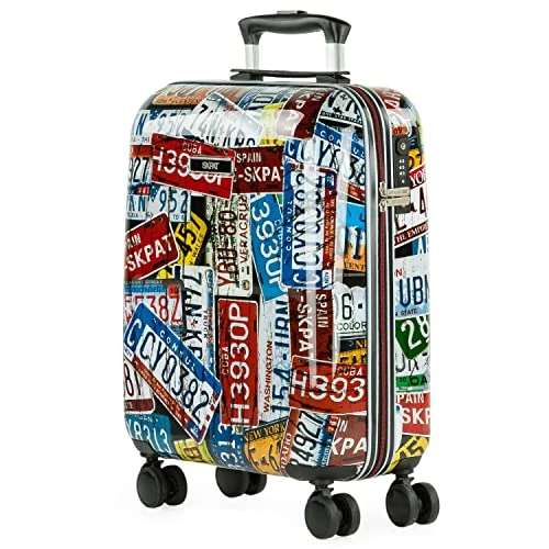 Offre limitee: SKPAT - Valise Cabine 55x40x20 Rigide Légère à Roulette 4 Roues Pivotantes avec Cadenas à Combinaison TSA Bagage Cabine Idéal pour Voyager en Avion Petite Valise Compacte Compatible avec Ryana, Noir de 74.99 EUR a 74.99 EUR (economie 0%)