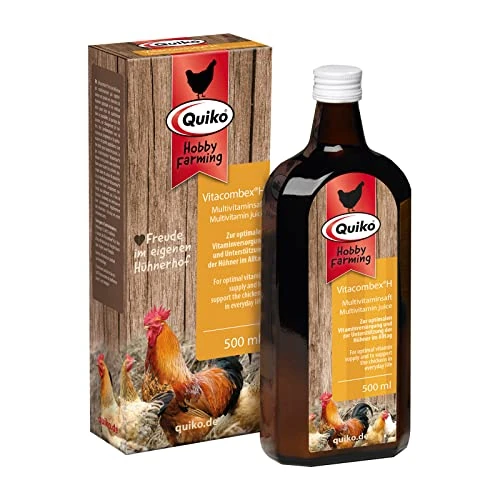 Offerta a tempo: Quiko Hobby Farming Vitacombex H 500ml - Succo multivitaminico per polli, quaglie e pollame - Apporto vitaminico ottimale per i polli. - 0.00% da 21.99 € a 21.99 €