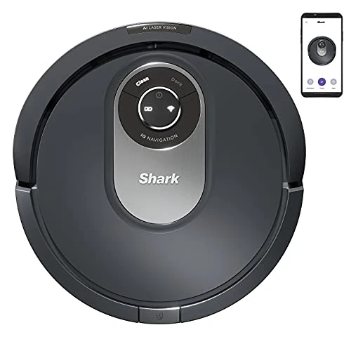 Shark AI RV2001EU Robotstofzuiger, tot 90 minuten looptijd, UltraClean, zelfreinigende borstelrol, compatibel met wifi-app, Alexa