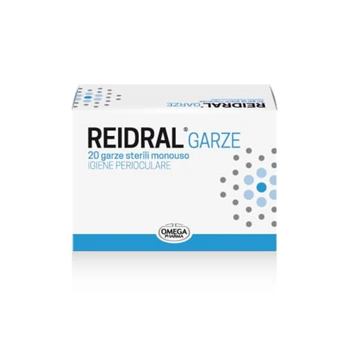 Offerta a tempo: OMEGA PHARMA Reidral Garze Sterilizzate con raggi Gamma, a Base di Camomilla, Euphrasia, Acido ialuronico - 20 Pezzi Monouso - 0.00% da 14.88 € a 14.88 €