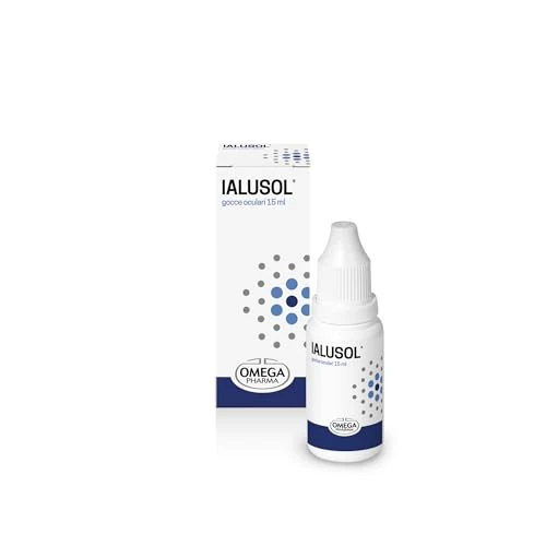 Omega Pharma - Ialusol Gocce Oculari con Acido Ialuronico, Utile in Caso di Secchezza Oculare, 15 ml