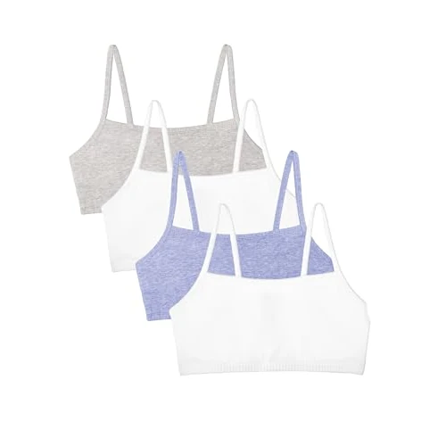 Offre limitée : Fruit of The Loom Soutien-Gorge de Sport pour Femme, Gris chiné/Blanc/Bleu bruyère - Lot de 4, 38 de 30.19 € à 30.19 € (0.00% de remise)