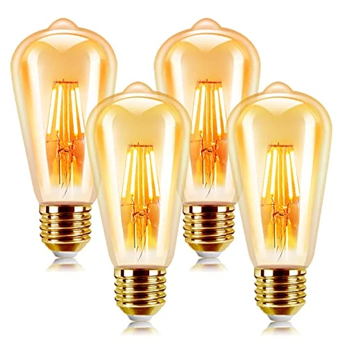 Offerta a tempo: EXTRASTAR LED Lampadina Vintage Edison 6W E27 2200K Edison lampadina Vintage Retro Stile Lampadine Decorativo luce filamento della lampadina (4 pezzi) - 0.00% da 18.99 € a 18.99 €