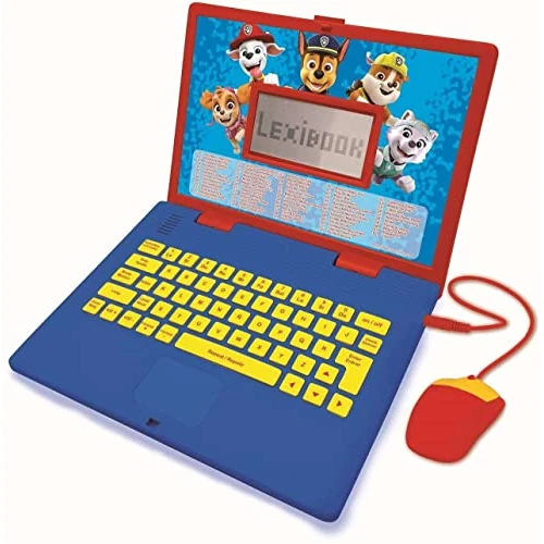 Offerta a tempo: LEXIBOOK Paw Patrol - Laptop educativo e bilingue Spagnolo/Inglese - Giocattolo per Bambino Bambino 124 attività, Impara a Giocare e Musica con Chase Marshall - Rosso/Blu JC598PAi2,61 x 45,7 x 9,1 cm - 0.00% da 48.46 € a 48.46 €