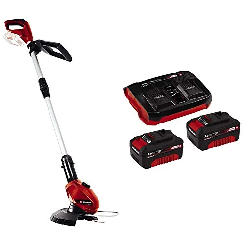 Offerta a tempo: Einhell GE-CT 18 Li-Solo Power Tosaerba a filo cordless X-Change + 2X 3,0Ah & Twincharger PXC Starter Kit — 22% da 237,90 € a 185,40 €