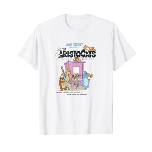 Offerta a tempo: Disney Aristocats Group Shot Movie Poster Maglietta - 10% da 19.99 € a 17.99 €
