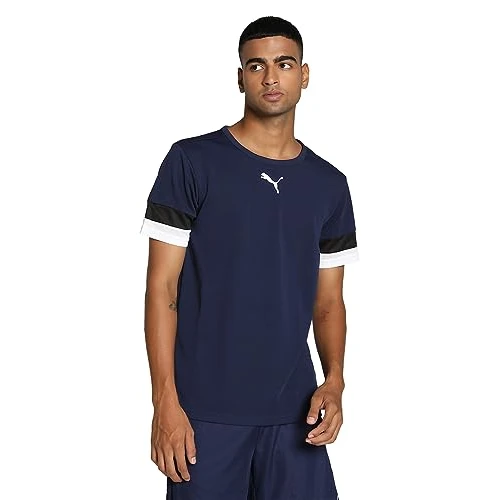 Limited-time offer: PUMA Mens Teamrise Jersey Shirt, Peacoat-puma Black-puma White, S EU from 14.95 £ to 14.95 £ (save 0.00%)