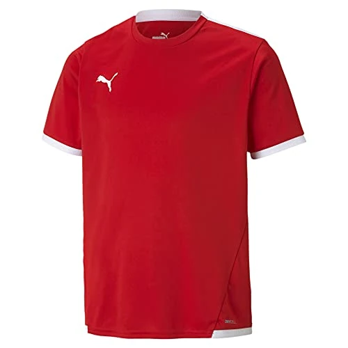 PUMA Mixte enfant Teamliga Jersey Jr Shirt, Puma Rouge- Puma Blanc, 152 EU