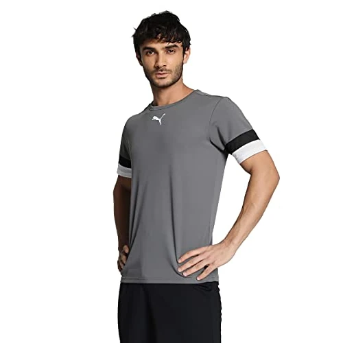 Puma Mężczyźni TeamRISE Koszulka, Smoked Pearl/Black/White, S