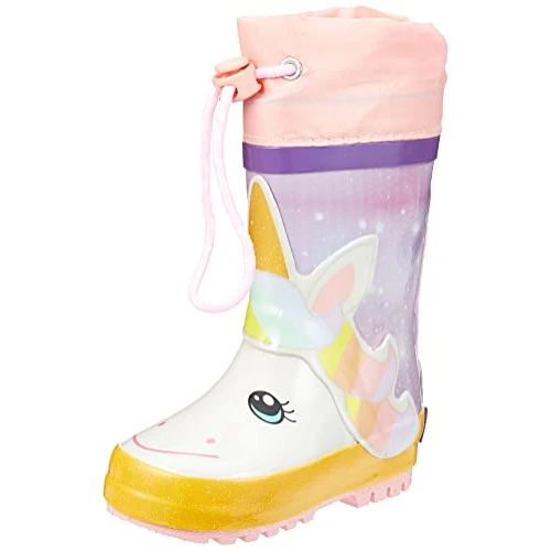 Offerta a tempo: Playshoes Stivali di Gomma Con Coulisse Unisex - Bambini e ragazzi, Unicorno, 23 EU - 23% da 29.99 € a 23.19 €