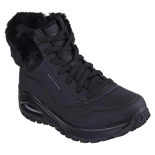 Skechers Damen Uno Rugged Fall Air Stiefelette Black Durabuck Faux Fur Skechers Damen Uno Rugged Fall Air Stiefelette Black Durabuck Faux Fur