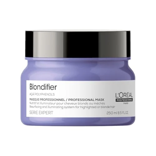 Offerta a tempo: L'Oréal Professionnel Paris Maschera professionale per capelli biondi Blondifier Serie Expert, Formula ricostituente e illuminante, 250 ml - 28% da 32.22 € a 23.28 €