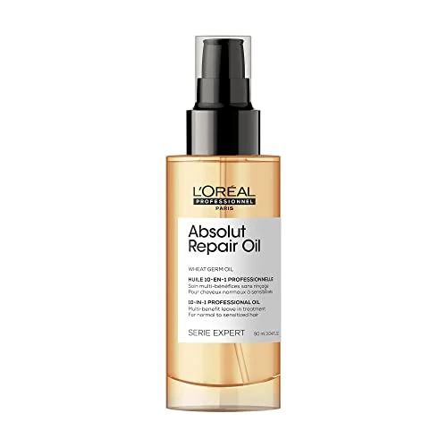Offerta a tempo: L'Oréal Professionnel Paris | Olio 10 in 1 multiuso per capelli secchi e danneggiati Absolut Repair Serie Expert, Formula ristrutturante, 90 ml - 49% da 33.30 € a 17.07 €