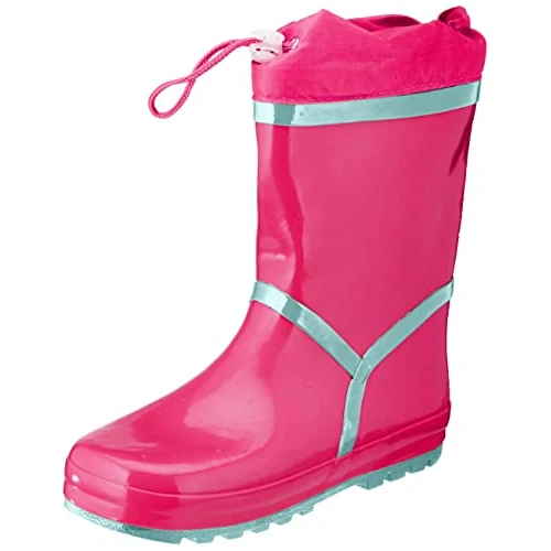 Limited-time offer: Playshoes Unisex Children's Natural Rubber Lined Wellington Boots, Pink, 7 UK Child from 28.00 GBP to 28.00 GBP (save 0%)