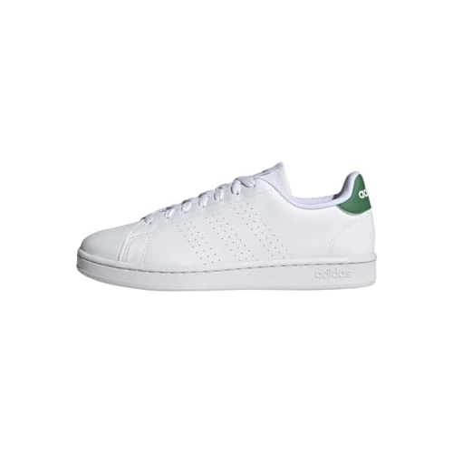 Limitiertes Angebot: Adidas Herren Advantage Shoes, Cloud White/Cloud White/Green, 40 2/3 EU von 80.00 EUR auf 38.50 EUR (Spare 52%)