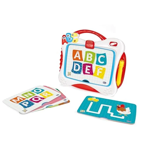 Offerta a tempo: Chicco Lavagna Leggi & Scrivi, Lavagna Cancellabile Bambini con Schermo LCD e Set di Carte, Esercizi di Pre-Scrittura e Disegno Libero, Ispirato al Metodo Montessori, Giochi Educativi 2 Anni - 6 Anni - 38% da 29.90 € a 18.55 €