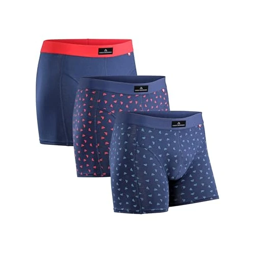 Offerta a tempo: DANISH ENDURANCE Boxer Uomo Cotone Elasticizzato, Boxer a Pantaloncino Comodi e Traspiranti, Cuciture Piatte, con o Senza Patta Frontale, 3 Paia - 45% da 35.95 € a 19.95 €