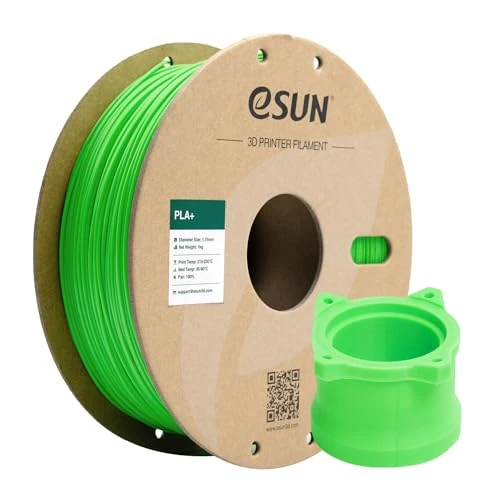 eSUN PLA Plus Filament 1,75 mm, PLA Pro PLA+ 3D-printerfilament, dimensionale nauwkeurigheid +/- 0,03 mm, 1 kg spoel 3D-printverbruiksartikelen voor de meeste FDM 3D-printers, piek groen
