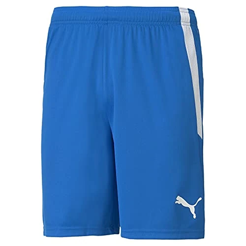 PUMA Teamliga Shorts, Bleu électrique Lemonade White, XL Hommes