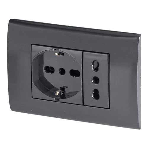 Oferta limitada: POLY POOL PP6094.1X Kit para empotrar con enchufe Schuko Multiestándar 10A/16A italiano/alemán y toma USB 2.1A Toma de pared negra con caja rectangular para fijación de 8.87 € a 8.87 € (ahorro 0.00%)