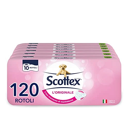 Scottex The Original Toilet Paper - 12 Pack of 10 Rolls