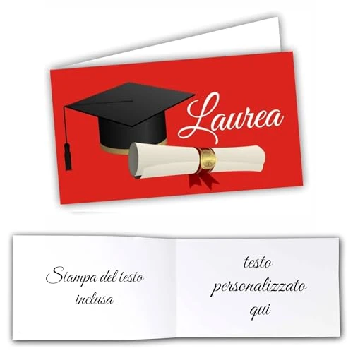 Mr Pubblicità - Impresión incluida en 2 lados - 60 tarjetas de recuerdo de graduación personalizadas. Tarjetas de recuerdo de graduación, cadò, tarjetas de felicitación de graduación, personalizables