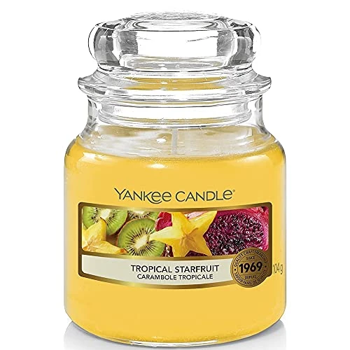 Yankee Candle Tropical Starfruit, szkło, żółty, mały