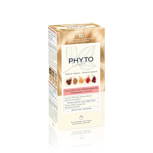 Offerta a tempo: Phyto Color Kit 10 Biondo Chiarissimo Extra Colorazione Permanente senza Ammoniaca, 100% Copertura Capelli Bianchi - 19% da 13.90 € a 11.19 €