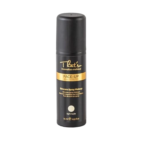 Offre limitée : Face Up Light Nude - Fond de teint Spary No-Makeup Naturel - Aspect plus lumineux et réduit les imperfections de la peau du visage - Teinte claire de 38.00 € à 38.00 € (0.00% de remise)