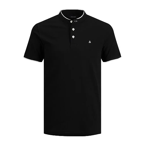 Offerta a tempo: JACK & JONES JJEPAULOS MAO POLO SS NOOS, Polo, Uomo, Nero (Black), L - 44% da 29.99 € a 16.92 €