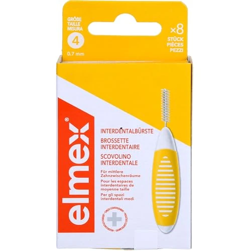 Elmex Interdentalbürsten gelb ISO Größe 4 0,7 mm, 8 pc Brosses interdentaires