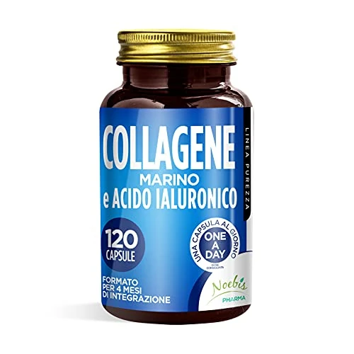 Offerta a tempo: Collagene Marino e Acido Ialuronico: Integratore per Pelle, Ossa e Articolazioni | 120 Capsule — 29% da 26,90 € a 19,07 €