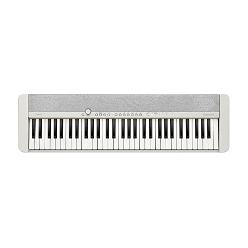 Casio Casiotone CT-S1WE Piano-Keyboard mit 61 anschlagdynamischen Tasten, 61 Sounds, weiß