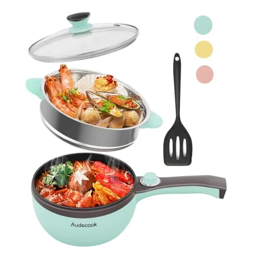 Offerta a tempo: Audecook Pentola Elettrica Mini Padella Elettrica Rivestimento Antiaderente - 12% da 58.99 € a 51.99 €