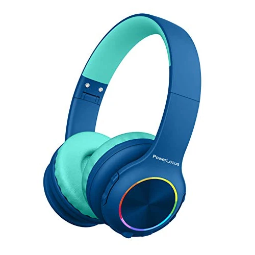 Oferta limitada: PowerLocus - Auriculares Bluetooth Plegables inalámbricos para niños con Luces LED, HD estéreo, USB-C de Carga rápida, micrófono Integrado, SD Modo y con Cable para iPhone/Tabletas/TV de 30.99 € a 30.99 € (ahorro 0.00%)