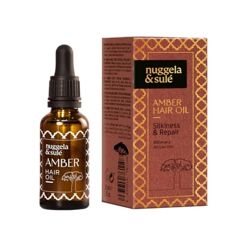 Oferta limitowana: Nuggela & Sulé AMBER Hair Oil. Jedwabistość i Odbudowa. Eliksir do włosów z 5 olejami z kontynentu afrykańskiego, który odmienia włosy. Z Olejem z Baobabu i Masłem Shea. 1 x 30 ml z 88.03 zł na 88.03 zł (oszczędź 0.00%)