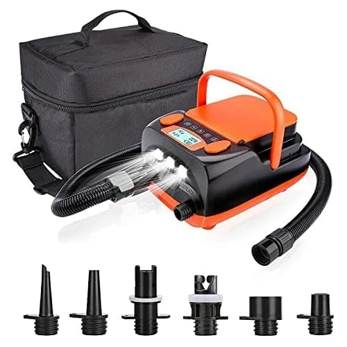 Limited-time offer: AGPtEK Digital Electric Air Pump 16PSI 12V Rechargeable SUP Electric Air Pump Compressor with Fast Inflation/Deflation, Portable High Pressure Air Pump for Air Mattresses, Tents and Boats from 125.64 GBP to 125.64 GBP (save 0%)