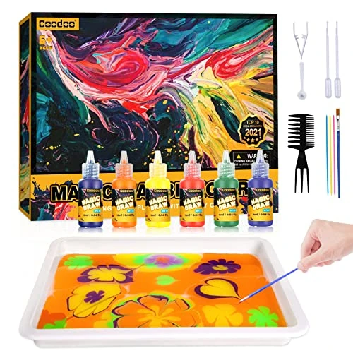 Offre limitee: Peinture marbrée à l'eau pour enfants - Arts et artisanat pour filles et garçons Kits d'artisanat Cadeaux idéaux pour les enfants de 6 ans et plus 8-12 ans de 15.99 EUR a 14.99 EUR (economie 6%)