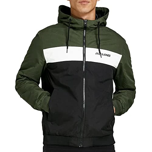 Beperkte aanbieding: JACK & JONES Jjerush Blocking Bomberjack met capuchon voor heren van 49.99 EUR naar 49.99 EUR (besparing 0%)