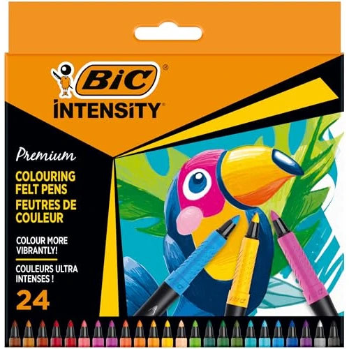 Zeitlich begrenztes Angebot: BIC Intensity Premium Filzstifte, zum Malen für Erwachsene und Kinder, in 24 Farben, mit komfortablem Kautschukgriff und stabiler Spitze von 21.53 € auf 20.67 € (4% Rabatt)