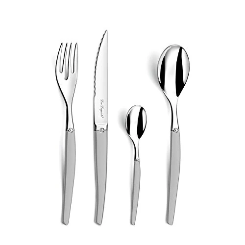 Begrenztes Angebot: LOU LAGUIOLE - JET | Besteck Set 6 Personen | 24-teilig | Spülmaschinenfest | Tafelbesteck 6 Personen mit mikroverzahnter Klinge | Edelstahl satiniert | 18/0 Edelstahl von 49.49 EUR auf 49.49 EUR (Rabatt 0%)